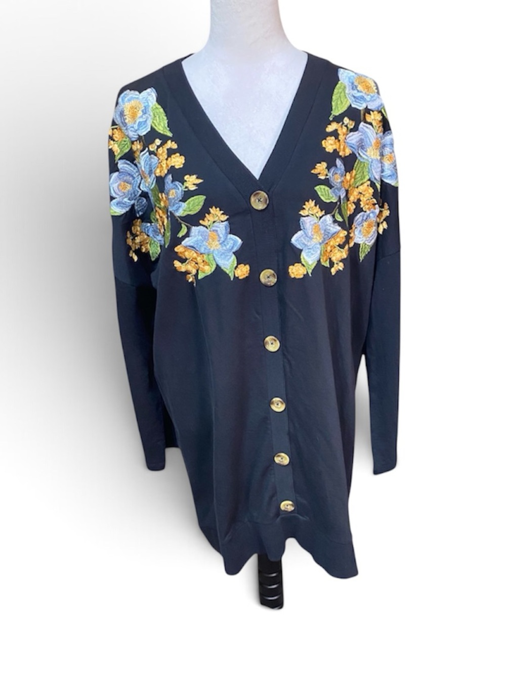 NWT Asos Floral Embroidered V-Neck Cardigan